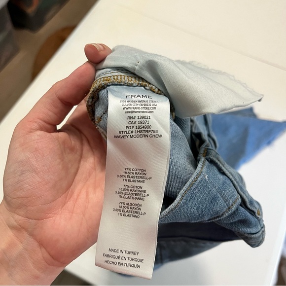 Frame Le High Straight Jeans Wavey Modern Chew Size 24 R1 - Picture 6 of 9